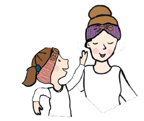 Manymonths Stirnband mit Knopf für Erwachsene